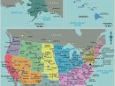 Carte Régions États-Unis Couleur, Carte Des Régions Des serapportantà Carte Des Etats Unis À Imprimer