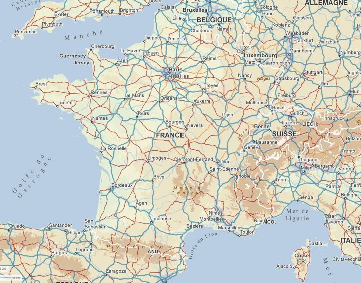 Carte Routiere : Carte Des Routes De France, Calcul D dedans Carte De France Imprimable Gratuite