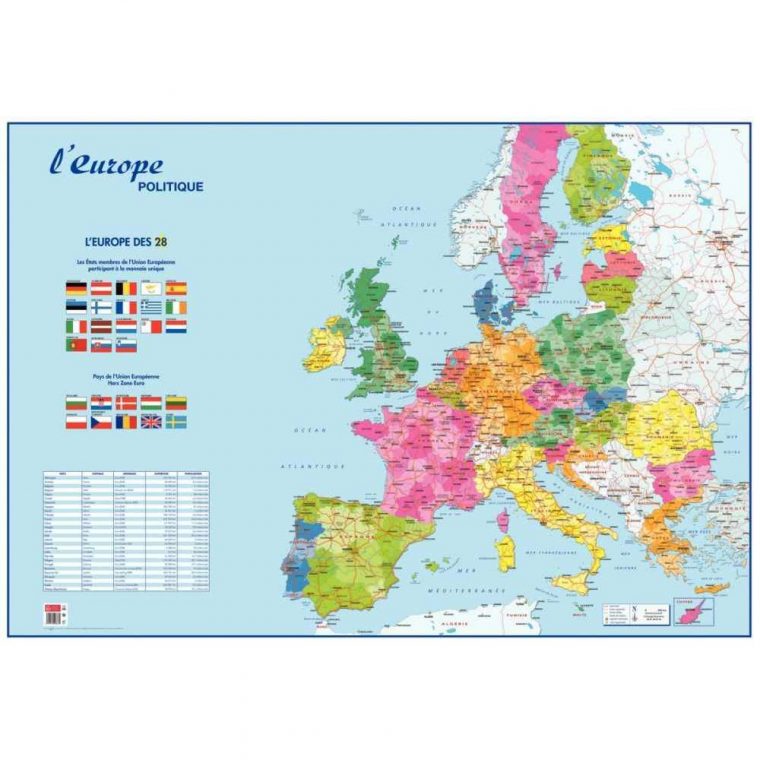 Carte Souple : L'europe & Le Monde Politique avec Carte Géographique De L Europe