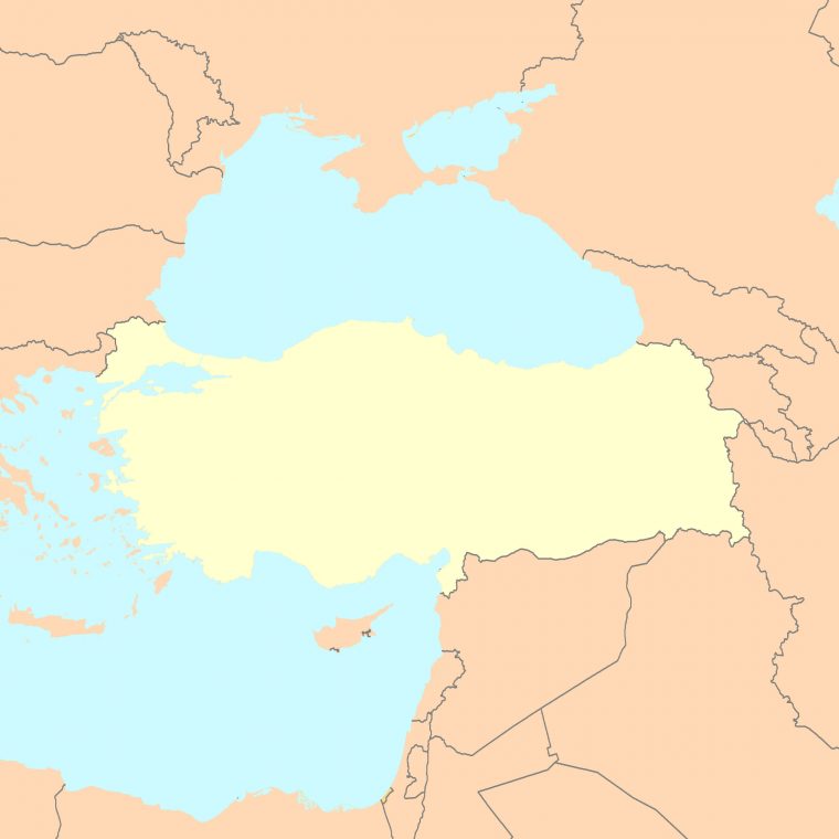 Carte Turquie Vierge Régions, Carte Vierge Des Régions De destiné Carte Vierge Des Régions De France