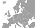 Carte Vierge D'europe. Carte Vectorielle Simplifiée En Gris Avec Bordures  Blanches Sur Fond Blanc. tout Carte Europe Vierge
