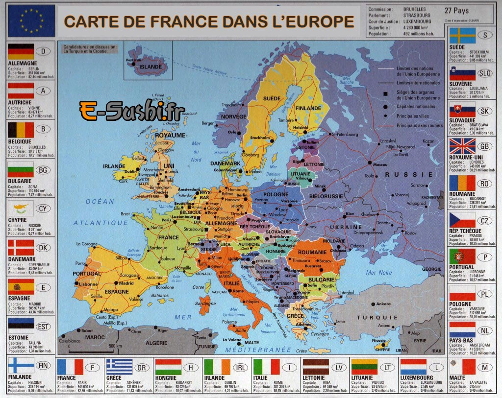 Carte Villes Europe - Slubne-Suknie tout Carte D Europe Capitale 