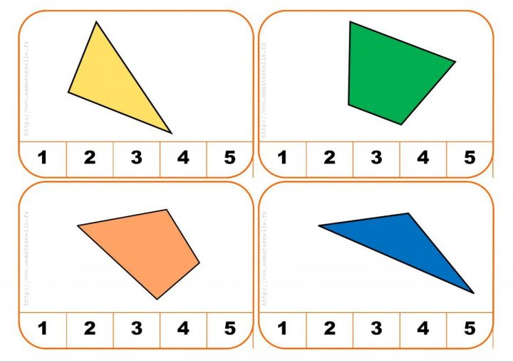 Cartes À Pinces : Compter Les Côtés D'une Forme Géométrique avec Jeu De Forme Géométrique