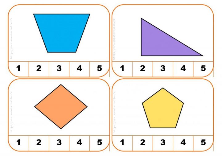 Cartes À Pinces : Compter Les Côtés D'une Forme Géométrique concernant Jeu De Forme Géométrique