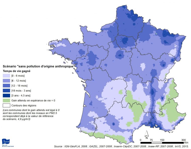 Cartes. Combien D'années D'espérance De Vie Gagneriez-Vous avec Combien De Region En France