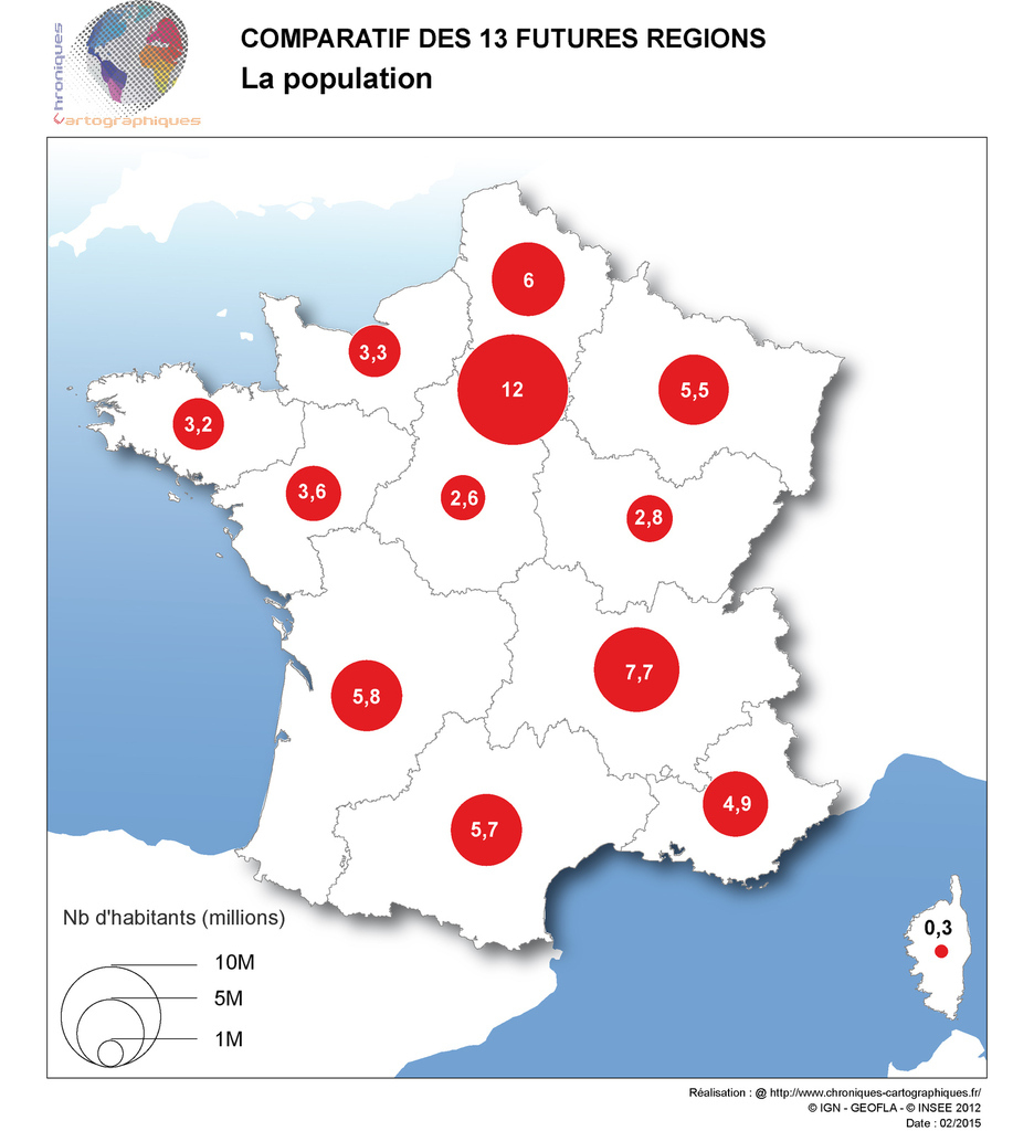 Cartes Comparatives Des Nouvelles Régions En France à 13 Régions Françaises