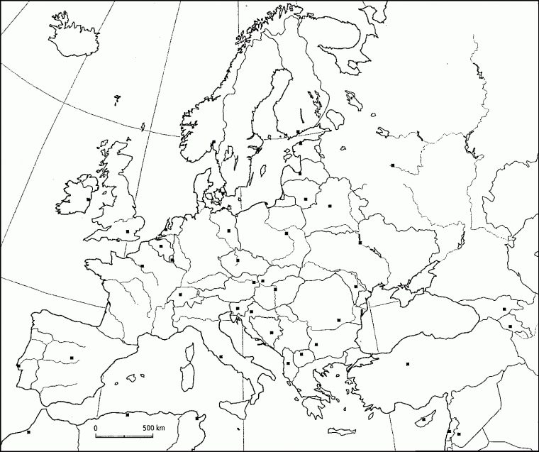 Cartes concernant Carte Europe Sans Nom Des Pays