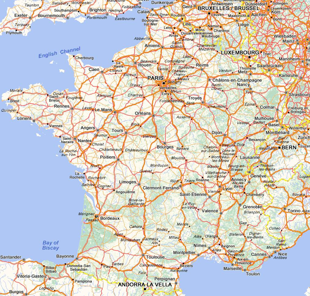 Cartes De France : Cartes Des Régions, Départements Et encequiconcerne Carte De France Grand Format