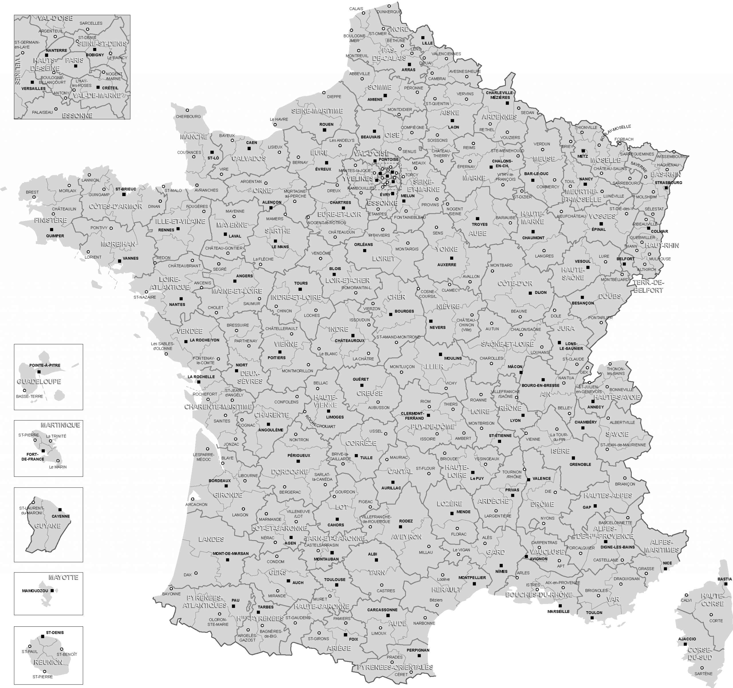 Cartes De France, Cartes Et Rmations Des Régions concernant Carte Des Départements Français 