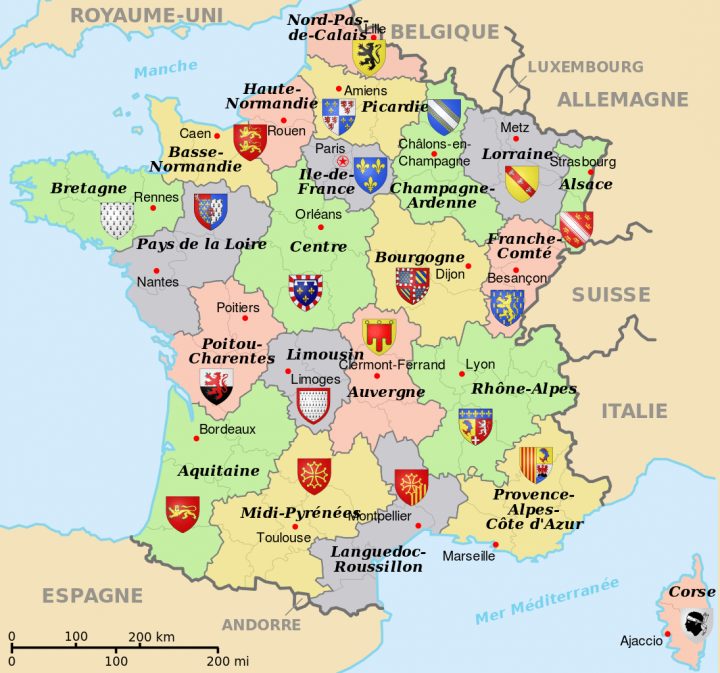 Cartes De France – France Maps < France Map serapportantà Carte De Region De France