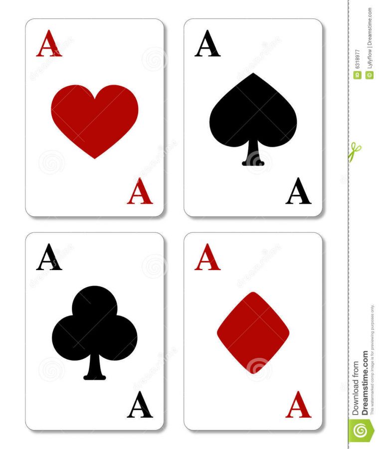 Cartes De Jeu, Quatre As Illustration De Vecteur concernant Jeu Quatre Images