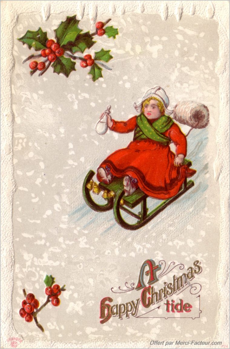 Cartes De Noël Anciennes À Imprimer Gratuitement – Merci Facteur encequiconcerne Carte Joyeux Noel À Imprimer