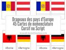 Cartes De Nomenclature - Drapeaux Des Pays D'europe (45 serapportantà Apprendre Pays Europe