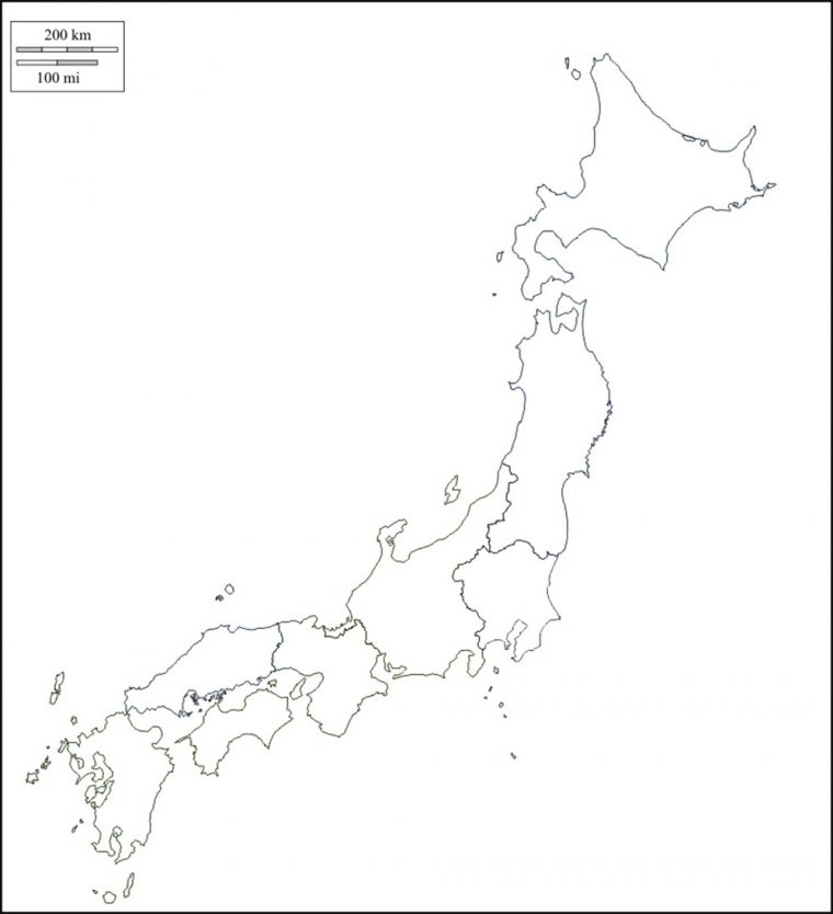 Cartes Du Japon avec Carte Des Régions À Compléter