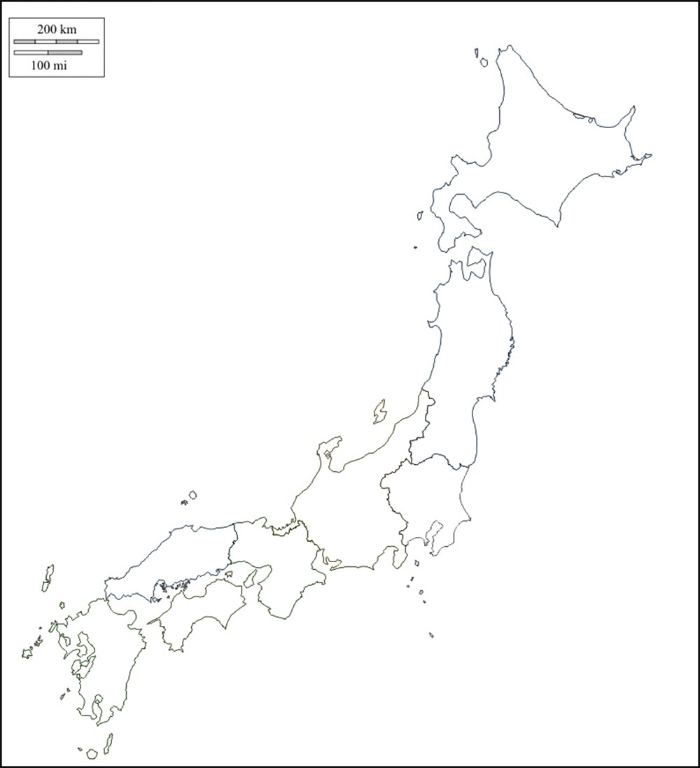 Cartes Du Japon avec Carte Des Régions À Compléter 