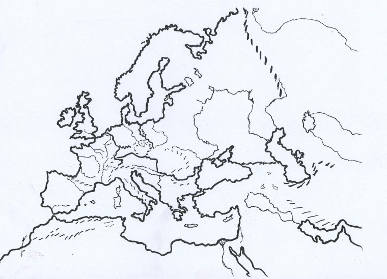 Cartes Histoire serapportantà Carte De L Europe Vierge