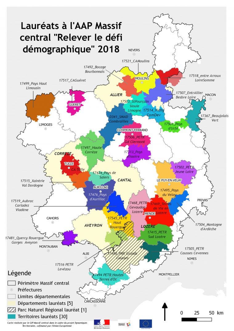 Cartes | Massif Central serapportantà Carte Des Pays De L Europe