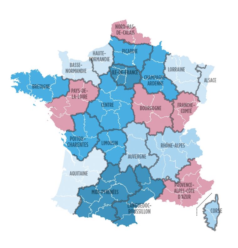 Cartes. Nouvelles Régions : Limousin, Pays De La Loire Ce serapportantà Les Nouvelles Régions De France Et Leurs Départements