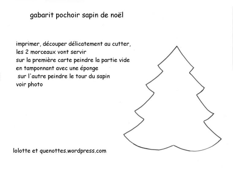 Cartes Sapin De Noël Au Pochoir Maison | Pochoir, Pochoir pour Gabarit Sapin De Noel A Imprimer