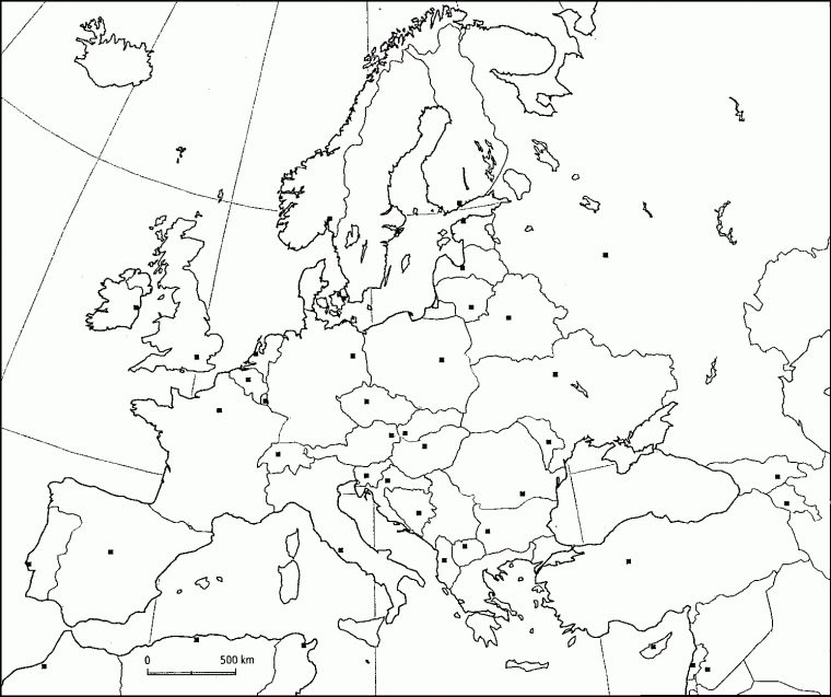 Cartes tout Carte D Europe À Imprimer