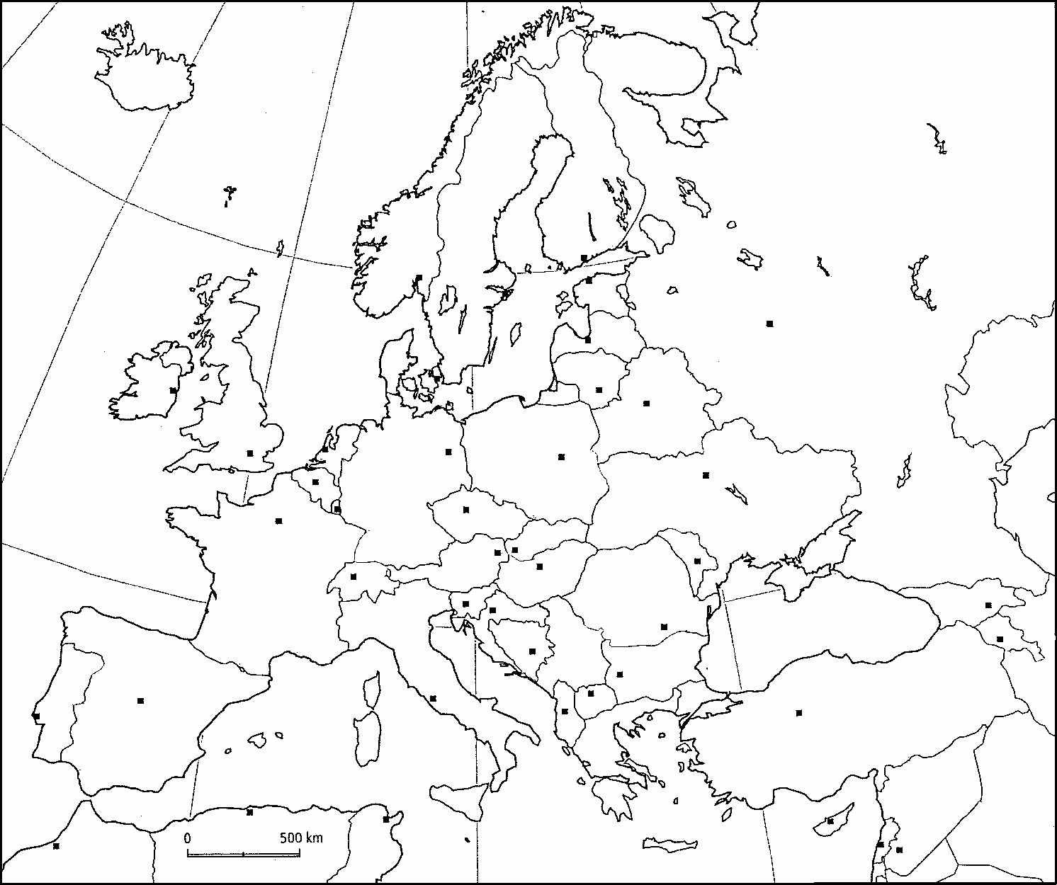 Cartes tout Carte D Europe À Imprimer
