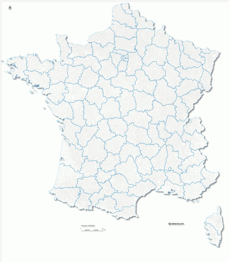 Cartes Vectorielles France destiné Carte Des Départements De France 2017