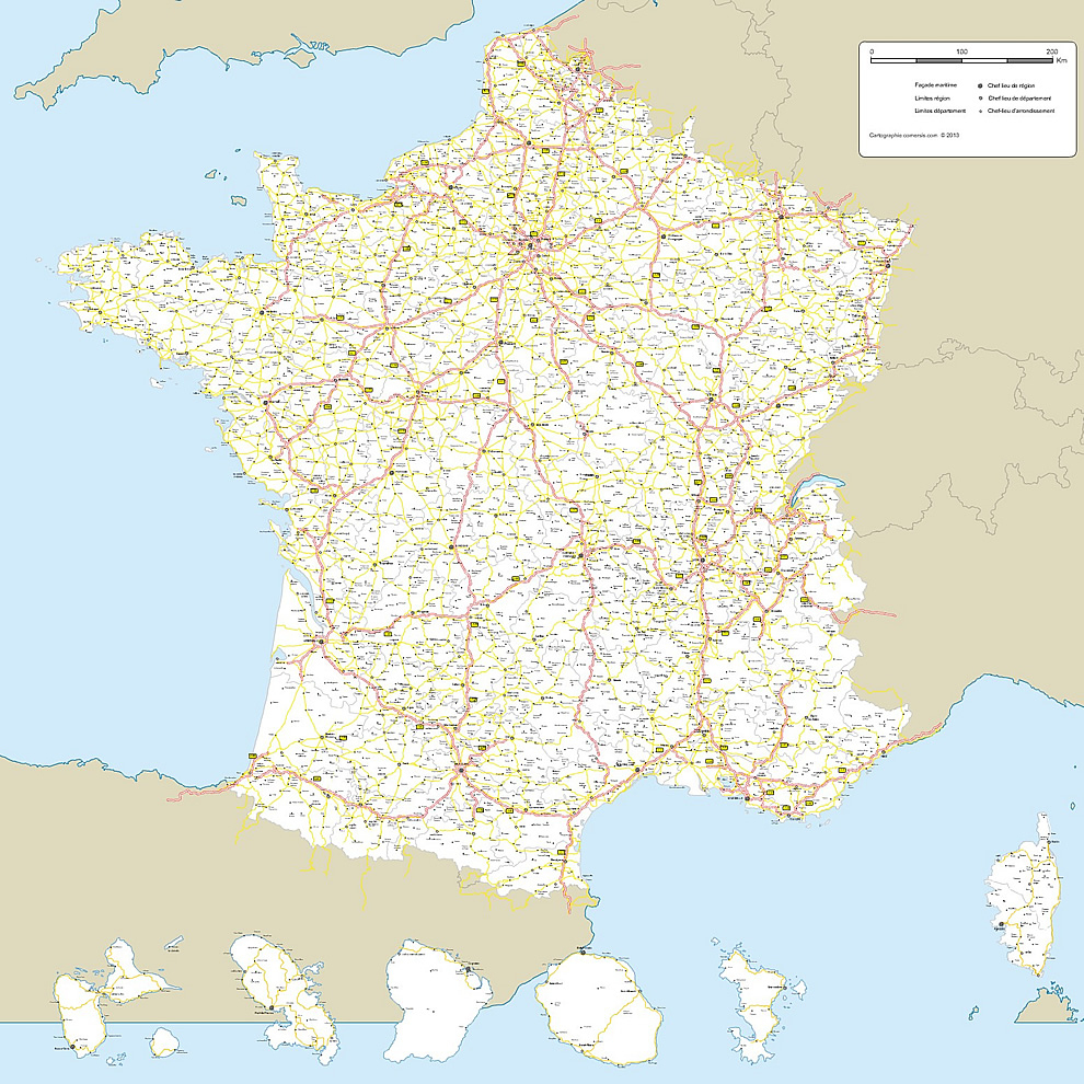 Cartes Vectorielles France serapportantà Decoupage Region France
