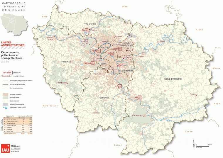 Cartograf.fr : Carte De L'île-De-France à Carte De France Avec Département À Imprimer