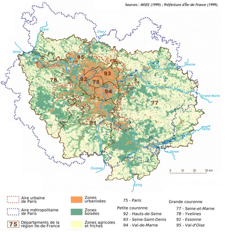 Cartograf.fr : Carte De L'île-De-France à Carte France Avec Departement