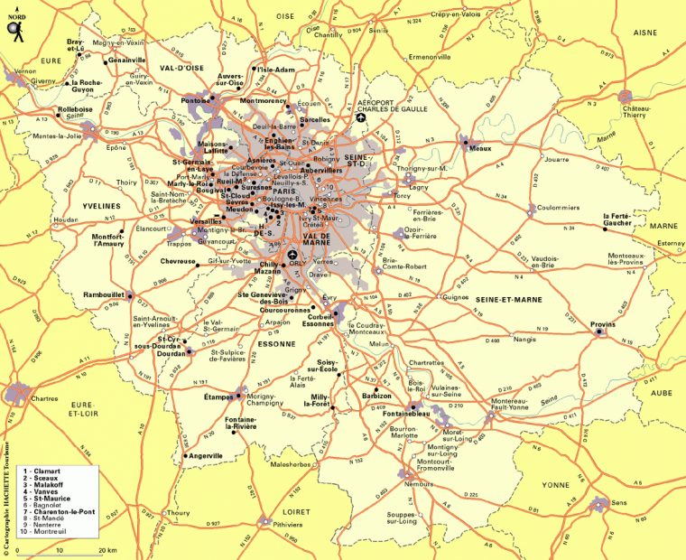 Cartograf.fr : Carte De L'île-De-France avec Plan De France Avec Departement