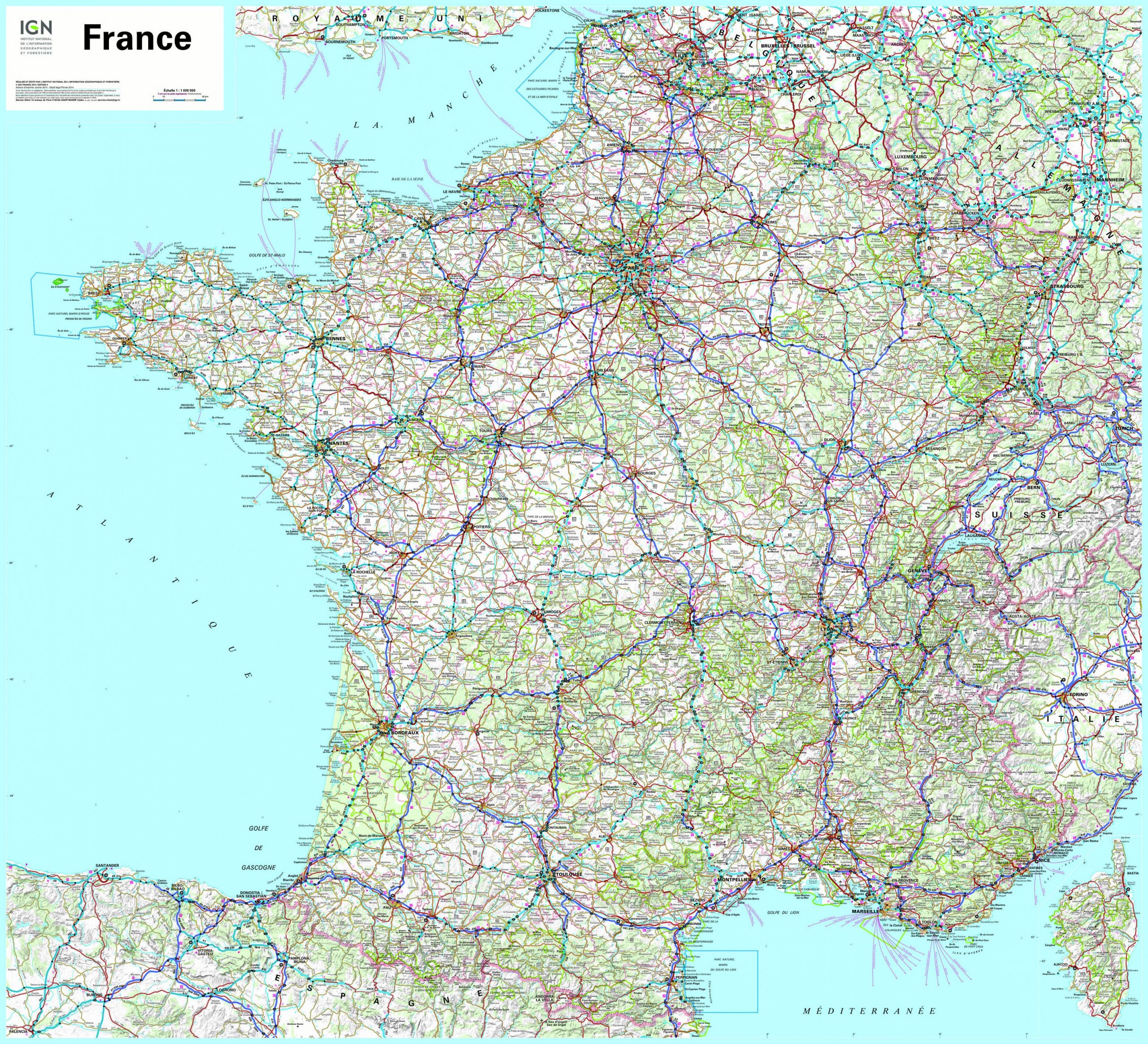 Cartograf.fr : Carte France : Page 3 pour Carte De France Departement À Imprimer 