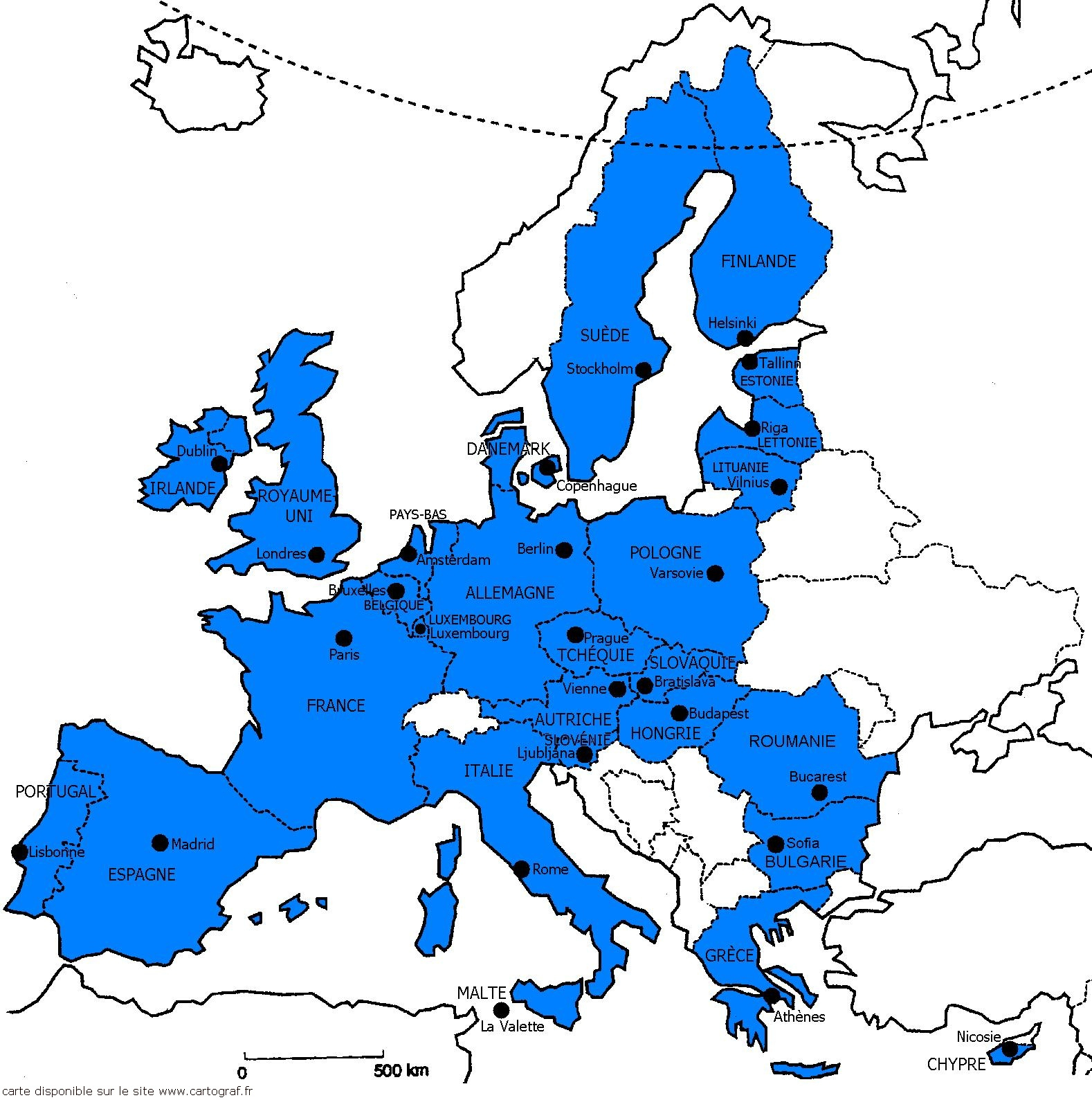 Cartograf.fr : Les Cartes Des Continents : L'europe : Page 5 serapportantà Carte De L Europe Avec Pays