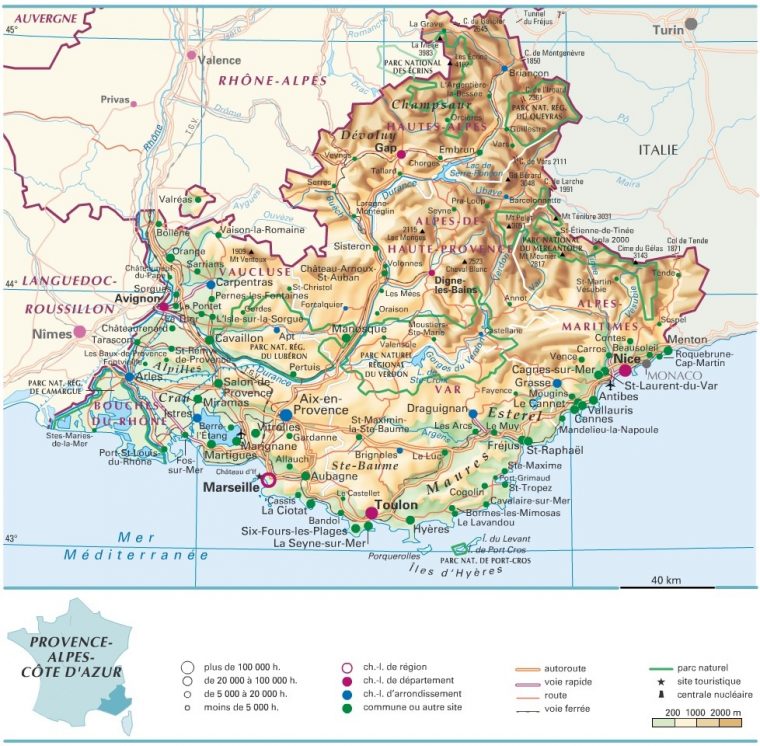 Cartograf.fr : Les Régions De France : La Provence-Alpes tout Carte Avec Departement