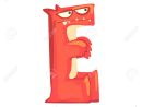 Cartoon Character Monster Letter E à Dessin Lettre E