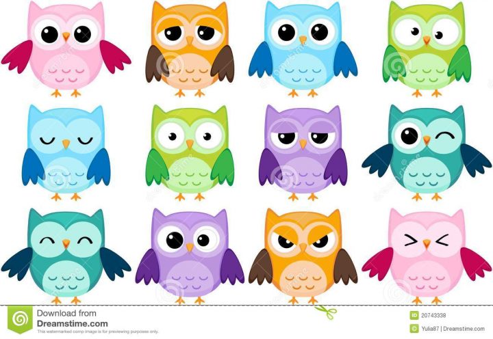 Cartoon Owls Stock Vector. Illustration Of Animal à Hibou Dessin Couleur