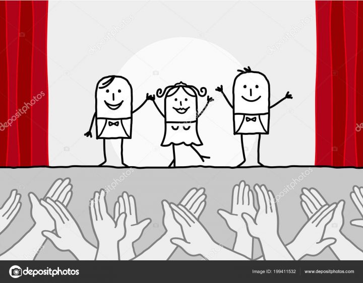 Cartoon Theater Show Clapping Hands — Stock Vector © Nlshop pour Dessin Theatre