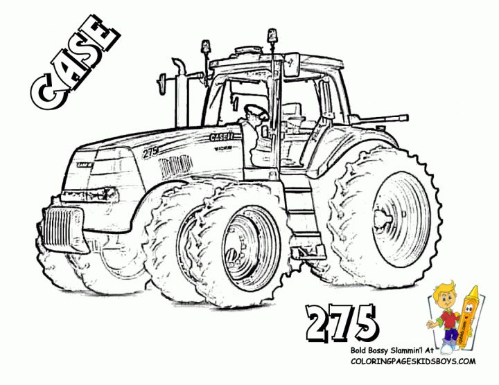 Case Tractors <B>Colouring</b> <B>Pages</b> | Coloriage pour Coloriage Tracteur Tom À Imprimer