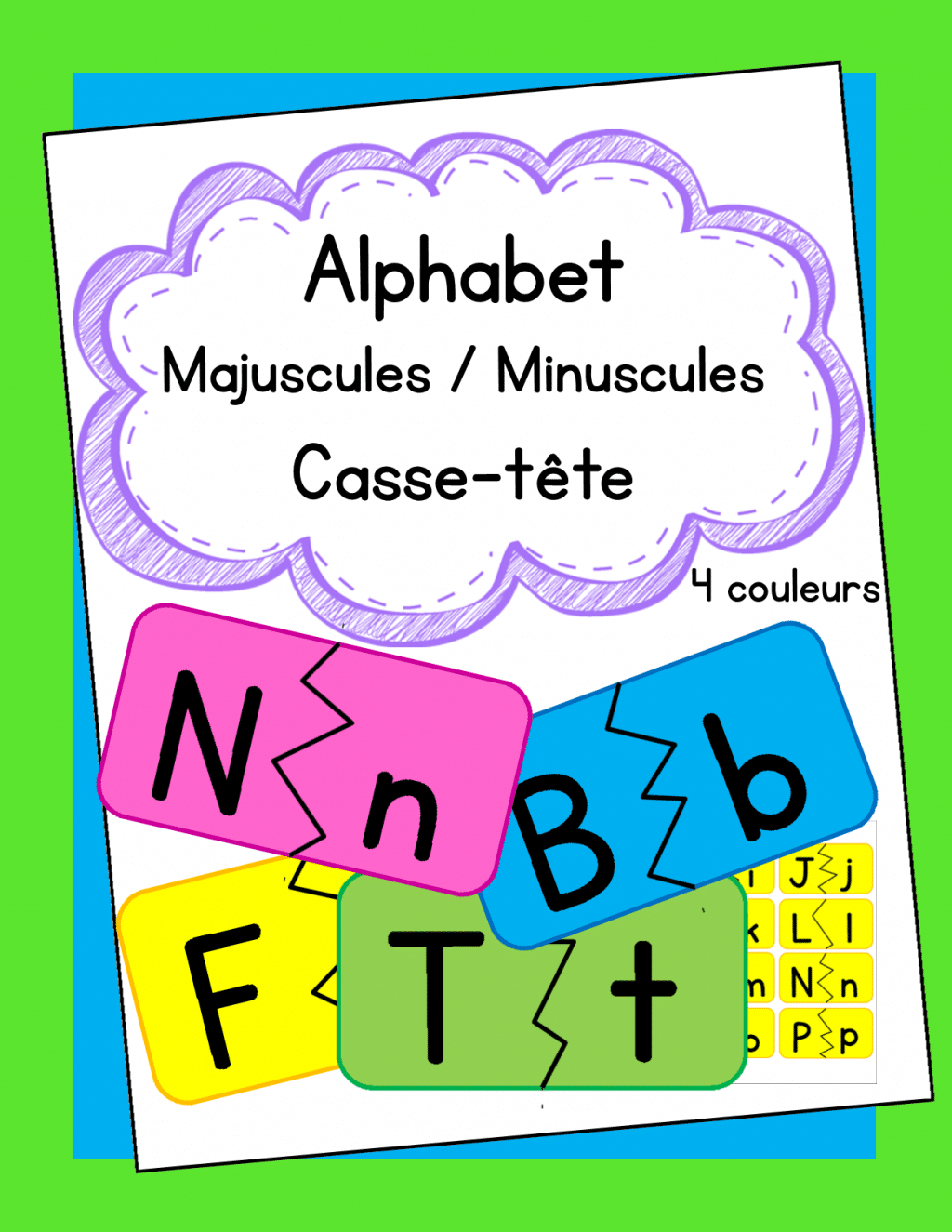 Casse-Tête Des Lettres Majuscules Et Minuscules tout Lettres Majuscules À Imprimer 