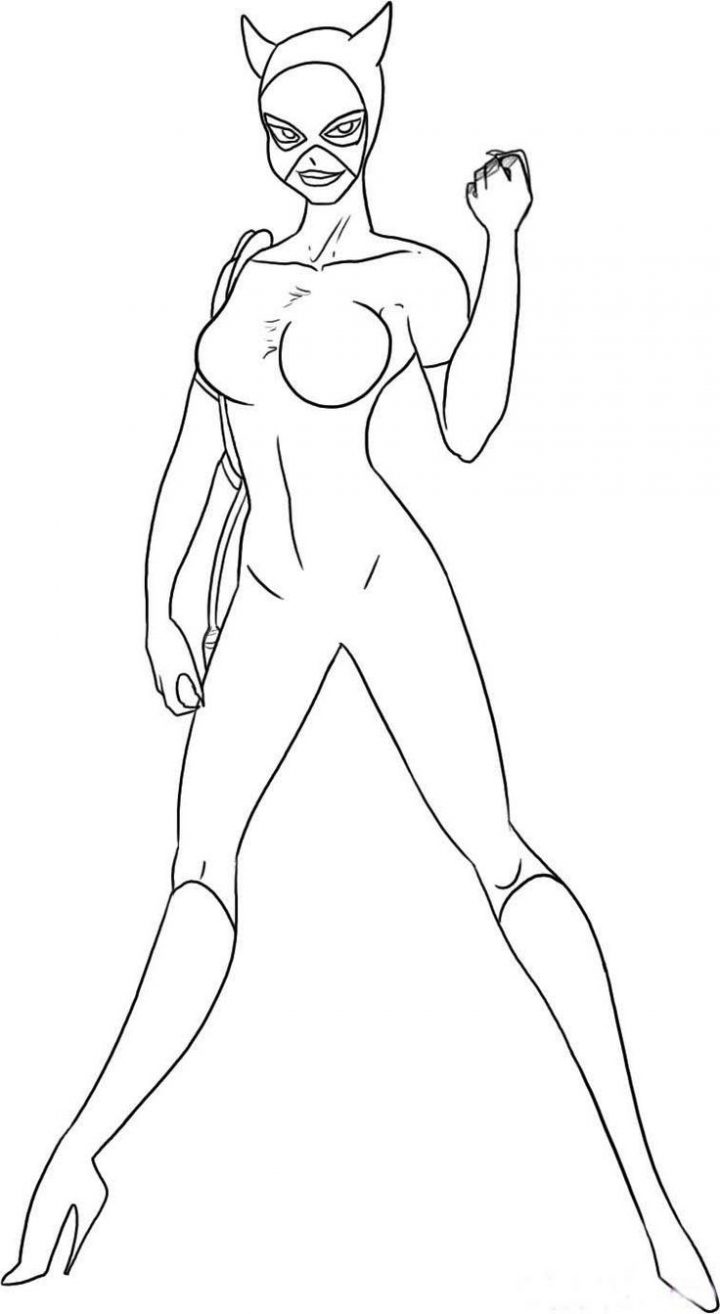 Catwoman #12 (Super-Héros) – Coloriages À Imprimer pour Masque De Catwoman A Imprimer