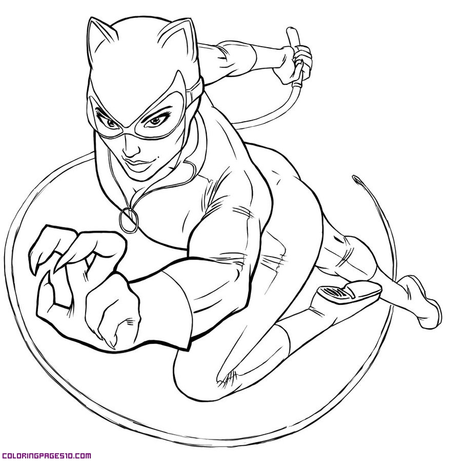 Catwoman #5 (Super-Héros) – Coloriages À Imprimer dedans Masque De Catwoman A Imprimer