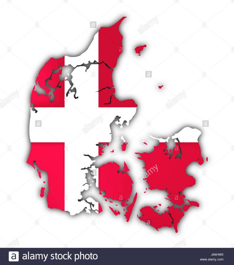 Caucase Europe Européenne Vierge Danemark Copenhague Drapeau pour Carte Vierge De L Union Européenne