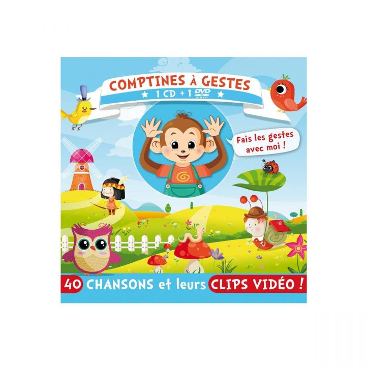 Cd Et Dvd Comptines À Gestes Pour Enfant De 2 Ans À 5 Ans destiné Jeux Video Enfant 5 Ans