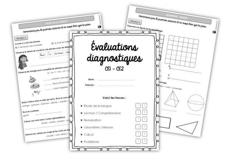 Ce2/cm1 • Outils • Evaluations Diagnostiques ~ à Exercices De Maths Cm1 À Imprimer Gratuit