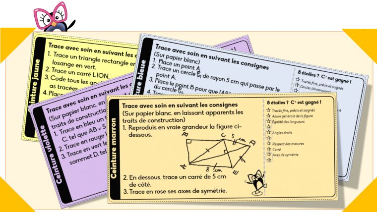 Ceintures De Géométrie (Cm1-Cm2) Avec Leurs Entrainements concernant Symétrie Cm1 Évaluation