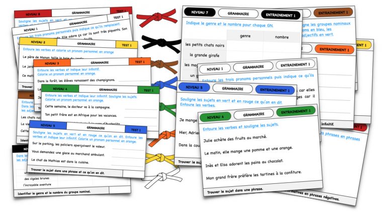 Ceintures De Grammaire Ce1-Ce2 – Le Blog Du Cancre pour Fiche Français Ce1 Imprimer