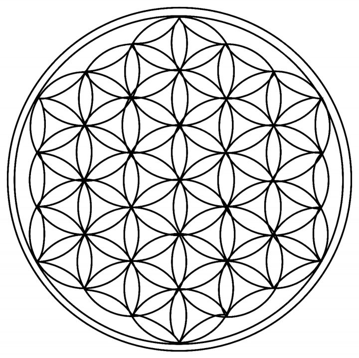 Cercles Géométriques Rosaces – Mandalas Avec Motifs serapportantà Rosace A Imprimer