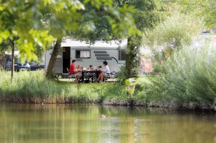 camping auf dem sand