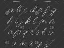 Chalk Script Alphabet Stock Vector. Illustration Of Headline dedans Alphabet Script Minuscule