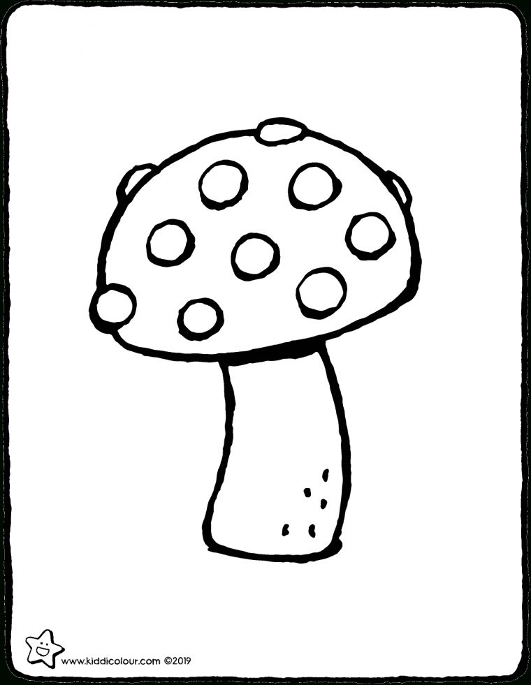 Champignon À Pois – Kiddicoloriage pour Dessiner Un Champignon