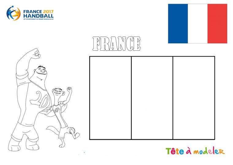 Championnat Du Monde De Handball – Coloriage France avec Tous Les Coloriages Du Monde